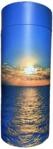 Urne Tube Mer bleue Urne Tube Mer bleue